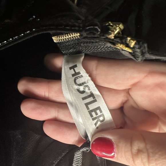 Hustler Hollywood Maxine Black PVC Wired Mini Dress Playful Promises Sz 6 US NWT - Picture 11 of 16